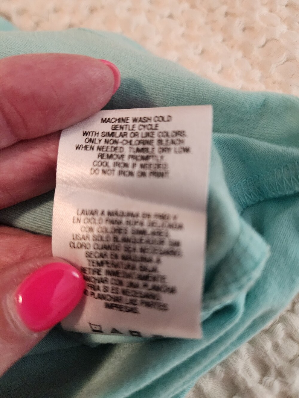 Simply Emma Women’s Sleeveless Tank Top Pastel Aqua Cotton Spandex 1X - Picture 7 of 8